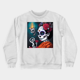 Día de los Muertos Gato Crewneck Sweatshirt